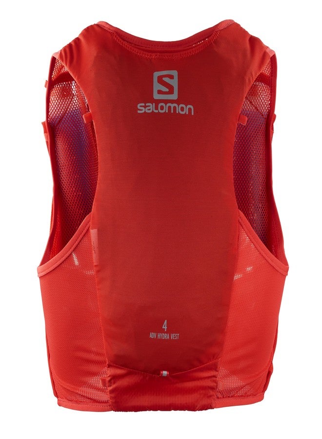 سالومون حقيبة ترطيب للجري من سالومون ADV HYDRA VEST 4، لون أحمر ناري، مقاس متوسط - Image 1
